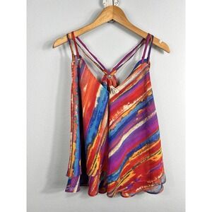 Live 4 Truth Tank Top Cami Colorful Flowy Tiered Size XL